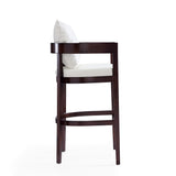 Ritz Barstool in Ivory and Dark Walnut (set of 2) - Ornate Home