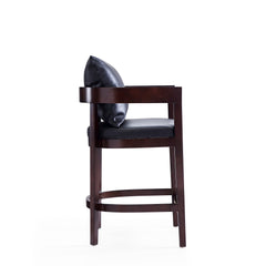 Ritz Counter Stool in Black and Dark Walnut - Ornate Home