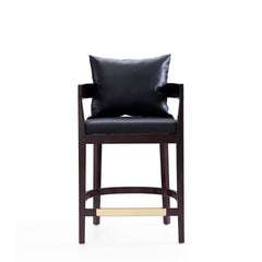Ritz Counter Stool in Black and Dark Walnut (set of 2) - Ornate Home