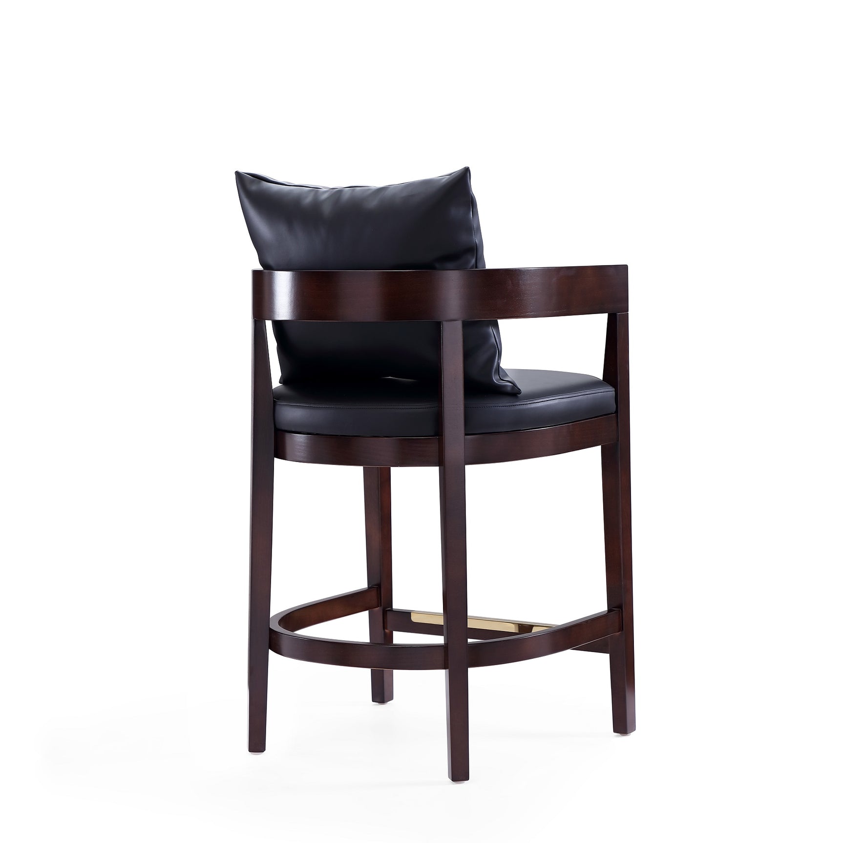 Ritz Counter Stool in Black and Dark Walnut (set of 2) - Ornate Home