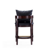 Ritz Counter Stool in Black and Dark Walnut (set of 2) - Ornate Home