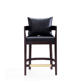 Ritz Counter Stool in Black and Dark Walnut (set of 3) - Ornate Home