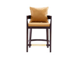 Ritz Counter Stool in Camal and Dark Walnut - Ornate Home
