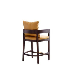 Ritz Counter Stool in Camel and Dark Walnut - Ornate Home
