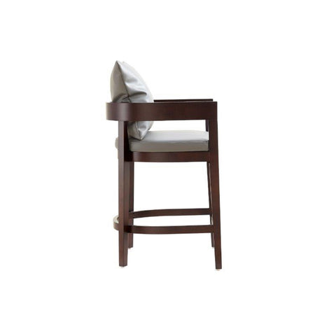 Ritz Counter Stool in Grey and Dark Walnut - Ornate Home