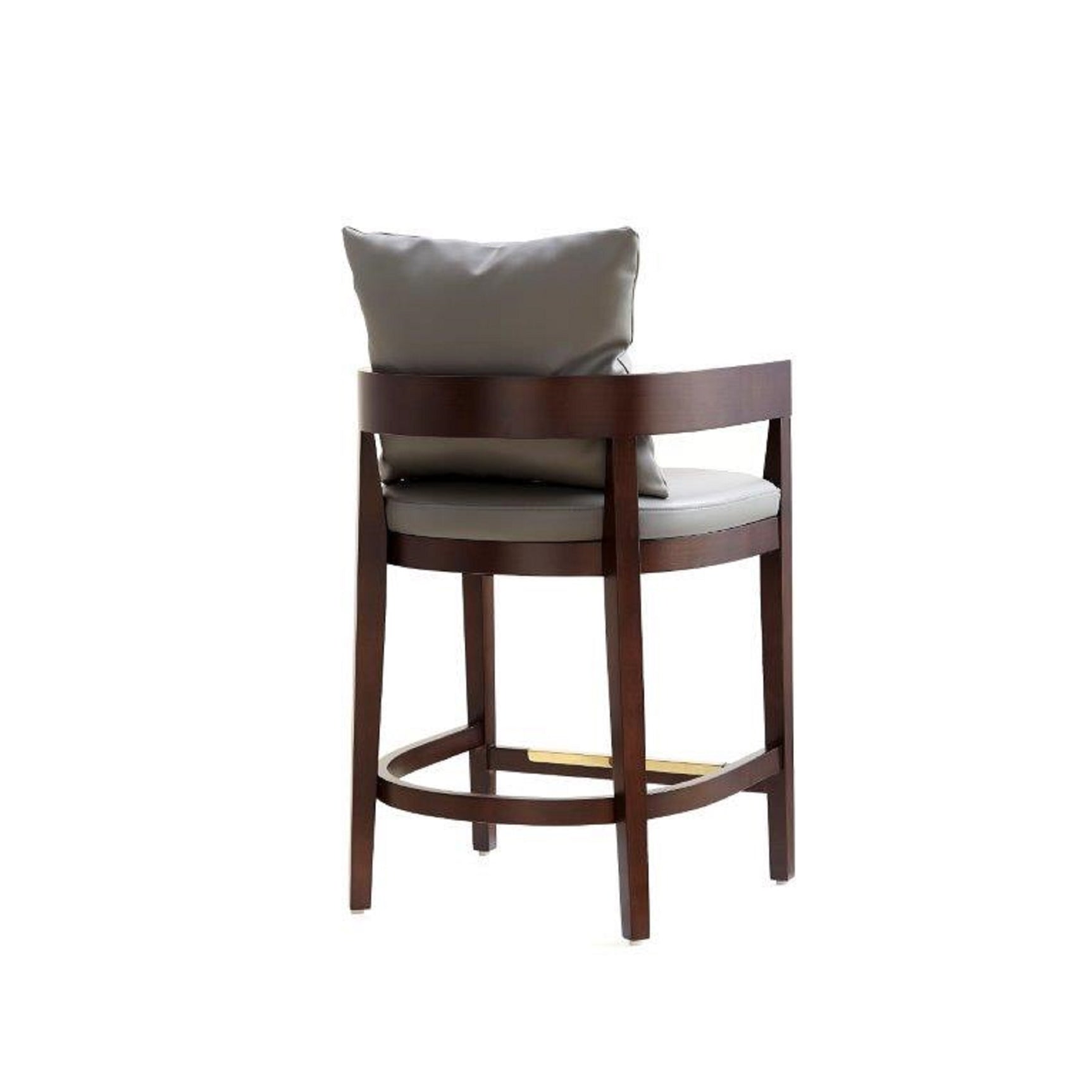 Ritz Counter Stool in Grey and Dark Walnut - Ornate Home