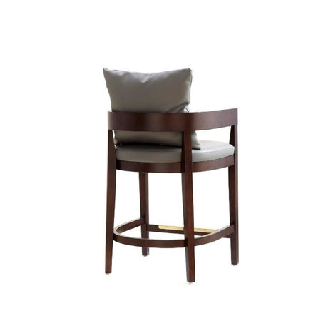 Ritz Counter Stool in Grey and Dark Walnut - Ornate Home