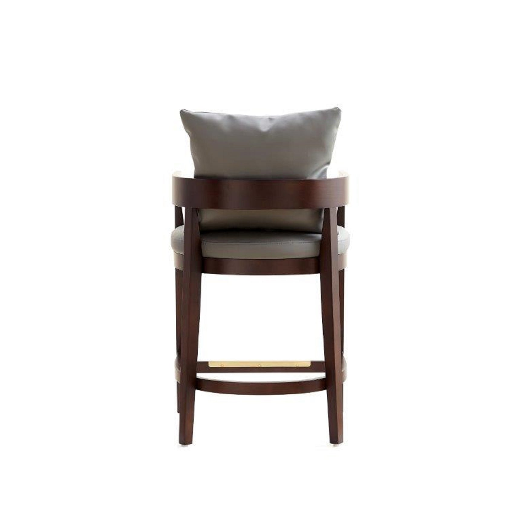 Ritz Counter Stool in Grey and Dark Walnut - Ornate Home