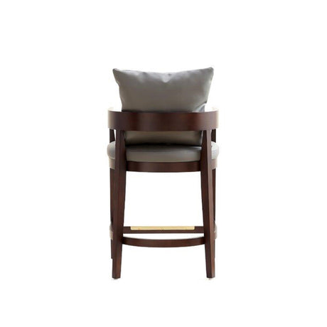 Ritz Counter Stool in Grey and Dark Walnut - Ornate Home