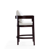 Ritz Counter Stool in Ivory and Dark Walnut - Ornate Home