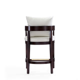 Ritz Counter Stool in Ivory and Dark Walnut - Ornate Home