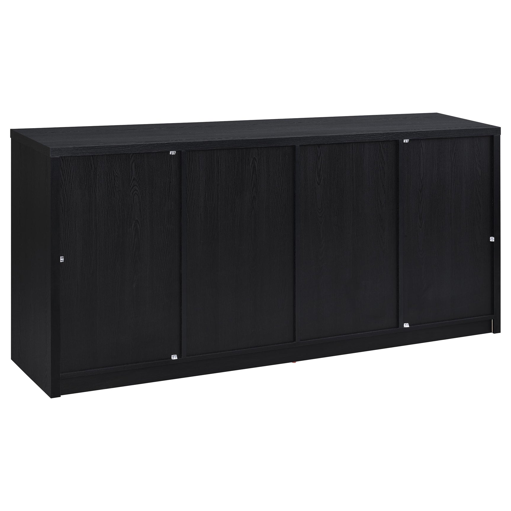 Riva Black 4-door Dining Sideboard Buffet Storage Credenza - Ornate Home