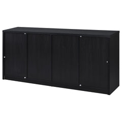 Riva Black 4-door Dining Sideboard Buffet Storage Credenza - Ornate Home