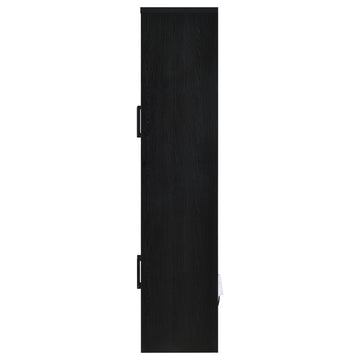 Riva Black 4-door Tall Accent Display Cabinet LED Lighting - Ornate Home