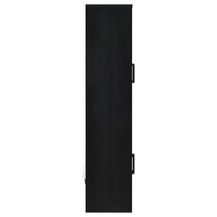 Riva Black 4-door Tall Accent Display Cabinet LED Lighting - Ornate Home
