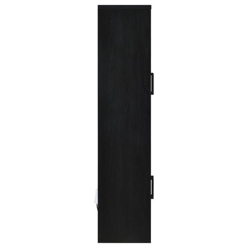 Riva Black 4-door Tall Accent Display Cabinet LED Lighting - Ornate Home