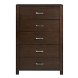 Riva Five Drawer Chest in Chocolate Brown - Ornate Home