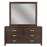 Riva Six Drawer Dresser in Chocolate Brown - Ornate Home