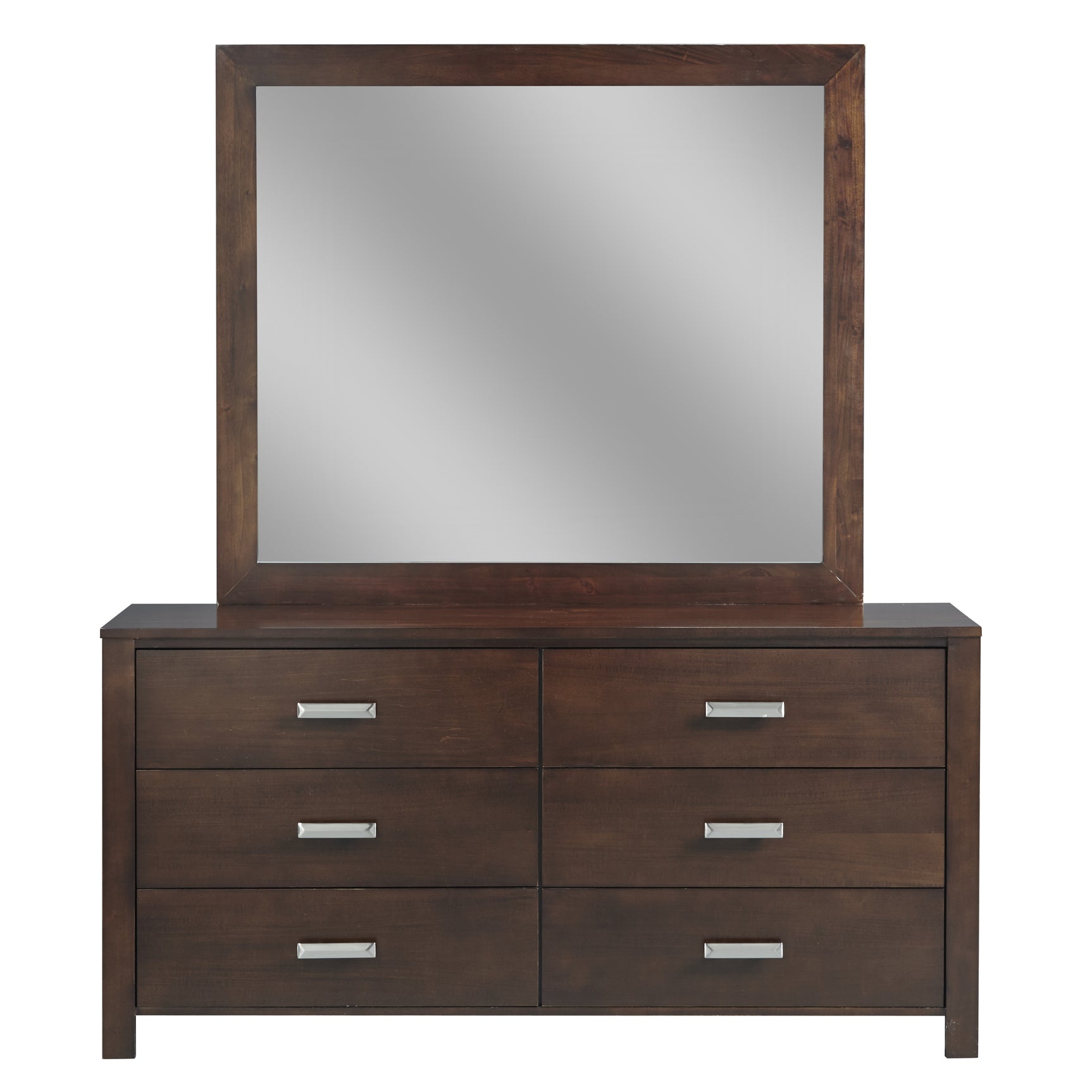 Riva Six Drawer Dresser in Chocolate Brown - Ornate Home