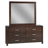 Riva Six Drawer Dresser in Chocolate Brown - Ornate Home