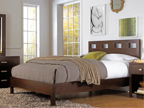 Riva Wood California King Bed in Chocolate Brown - Ornate Home