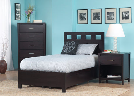 Riva Wood California King Storage Bed in Espresso - Ornate Home