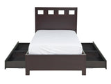 Riva Wood California King Storage Bed in Espresso - Ornate Home