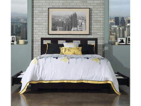 Riva Wood Eastern King Storage Bed in Espresso - Ornate Home