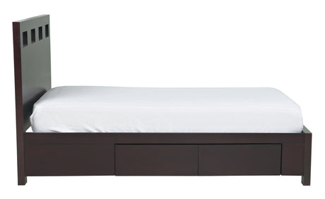 Riva Wood Eastern King Storage Bed in Espresso - Ornate Home
