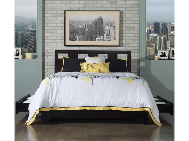 Riva Wood Full Storage Bed in Espresso - Ornate Home