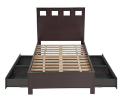 Riva Wood Full Storage Bed in Espresso - Ornate Home