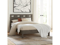 Riva Wood Queen Bed in Sharkskin - Ornate Home