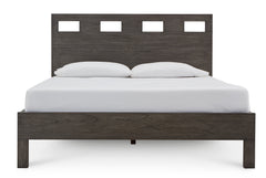 Riva Wood Queen Bed in Sharkskin - Ornate Home