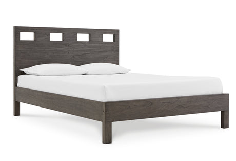 Riva Wood Queen Bed in Sharkskin - Ornate Home