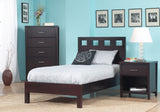 Riva Wood Queen Platform Bed in Espresso - Ornate Home