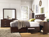 Riva Wood Queen Storage Bed in Chocolate Brown - Ornate Home