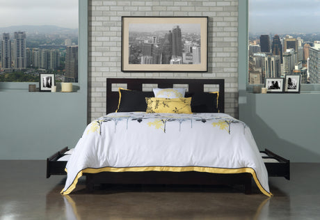 Riva Wood Queen Storage Bed in Espresso - Ornate Home