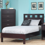 Riva Wood Twin Platform Bed in Espresso - Ornate Home