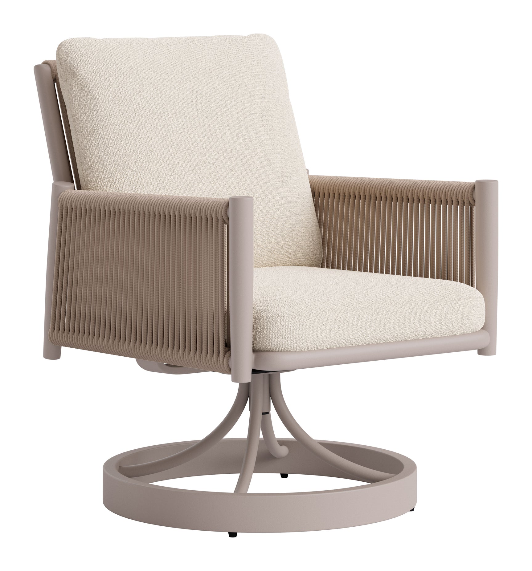 Rivan Beige Swivel Dining Chair - Ornate Home