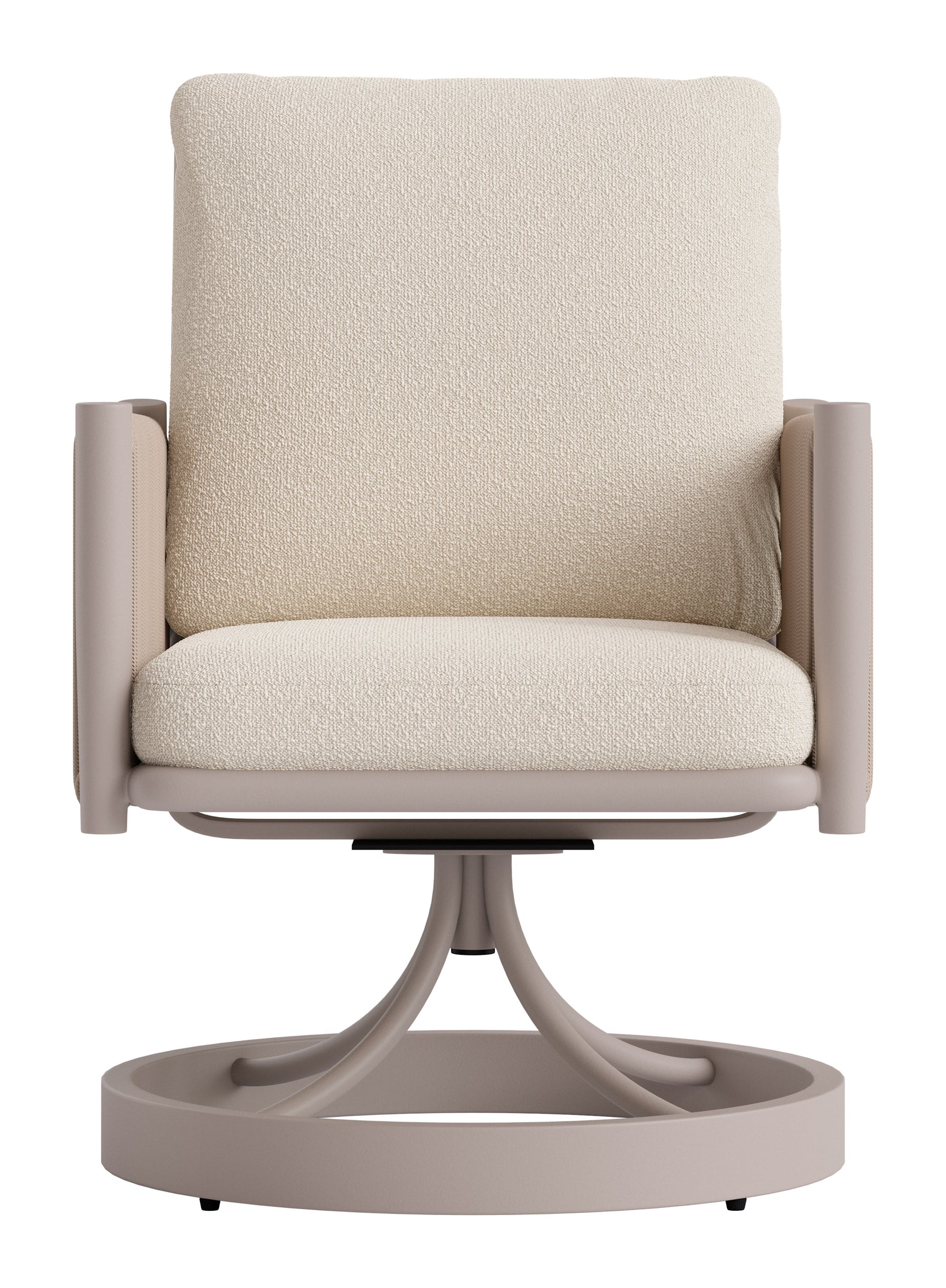 Rivan Beige Swivel Dining Chair - Ornate Home