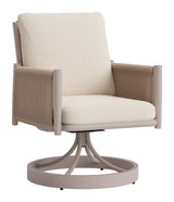 Rivan Beige Swivel Dining Chair - Ornate Home