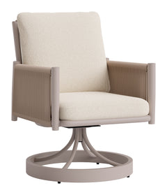 Rivan Beige Swivel Dining Chair - Ornate Home