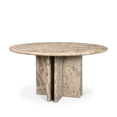 Rivaro Beige 59" Round Dining Table - Ornate Home