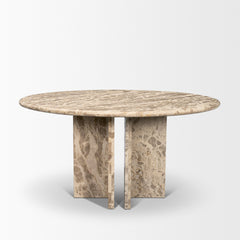 Rivaro Beige 59" Round Dining Table - Ornate Home