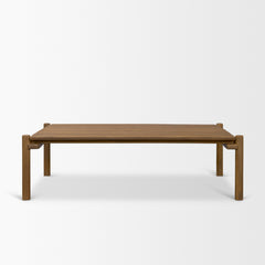 Riven Brown Oak Wood Rectangular Coffee Table