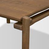 Riven Brown Oak Wood Square Side Table - Ornate Home
