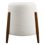 Riven Cloud Upholstered Boucle Fabric Ottoman - Ornate Home