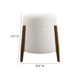 Riven Cloud Upholstered Boucle Fabric Ottoman - Ornate Home