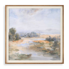 River Afternoon Multicolor Landscape Print - Ornate Home