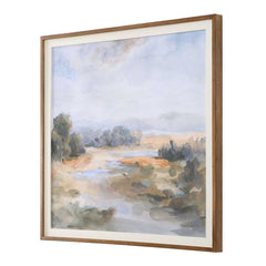 River Afternoon Multicolor Landscape Print - Ornate Home